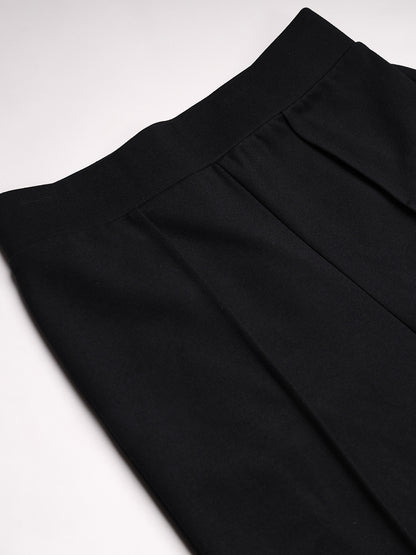 Beatnik Womens Ankle Length Fitted Pull On Closure Solid Winter Treggings Beatnik India