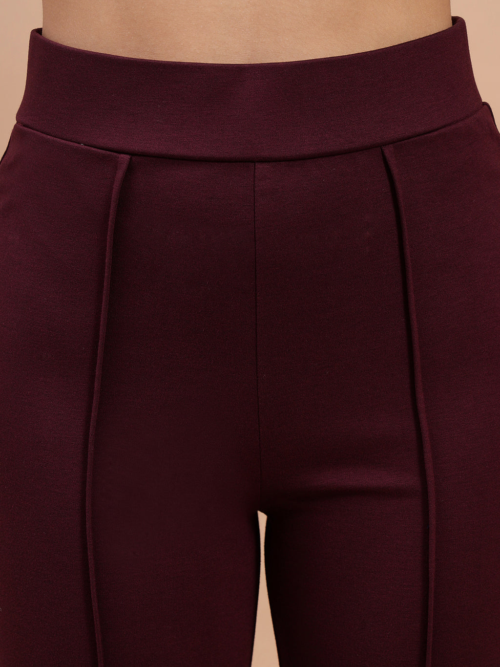 Beatnik Womens Ankle Length Fitted Pull On Closure Solid Winter Treggings Beatnik India