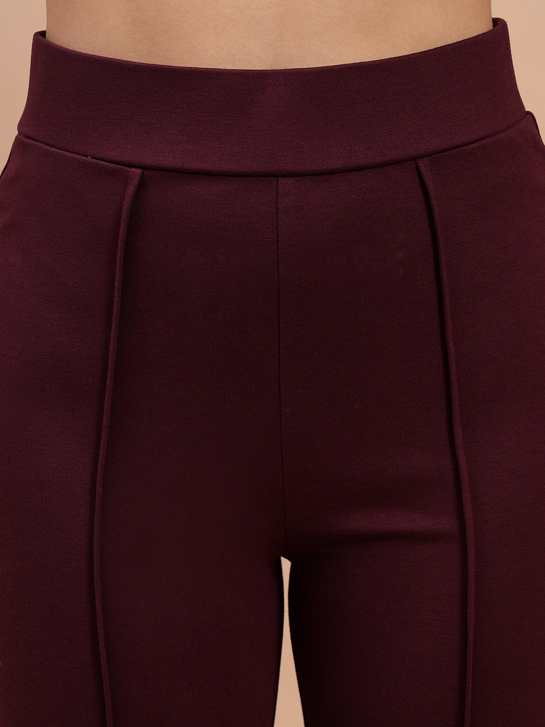 Beatnik Womens Ankle Length Fitted Pull On Closure Solid Winter Treggings Beatnik India