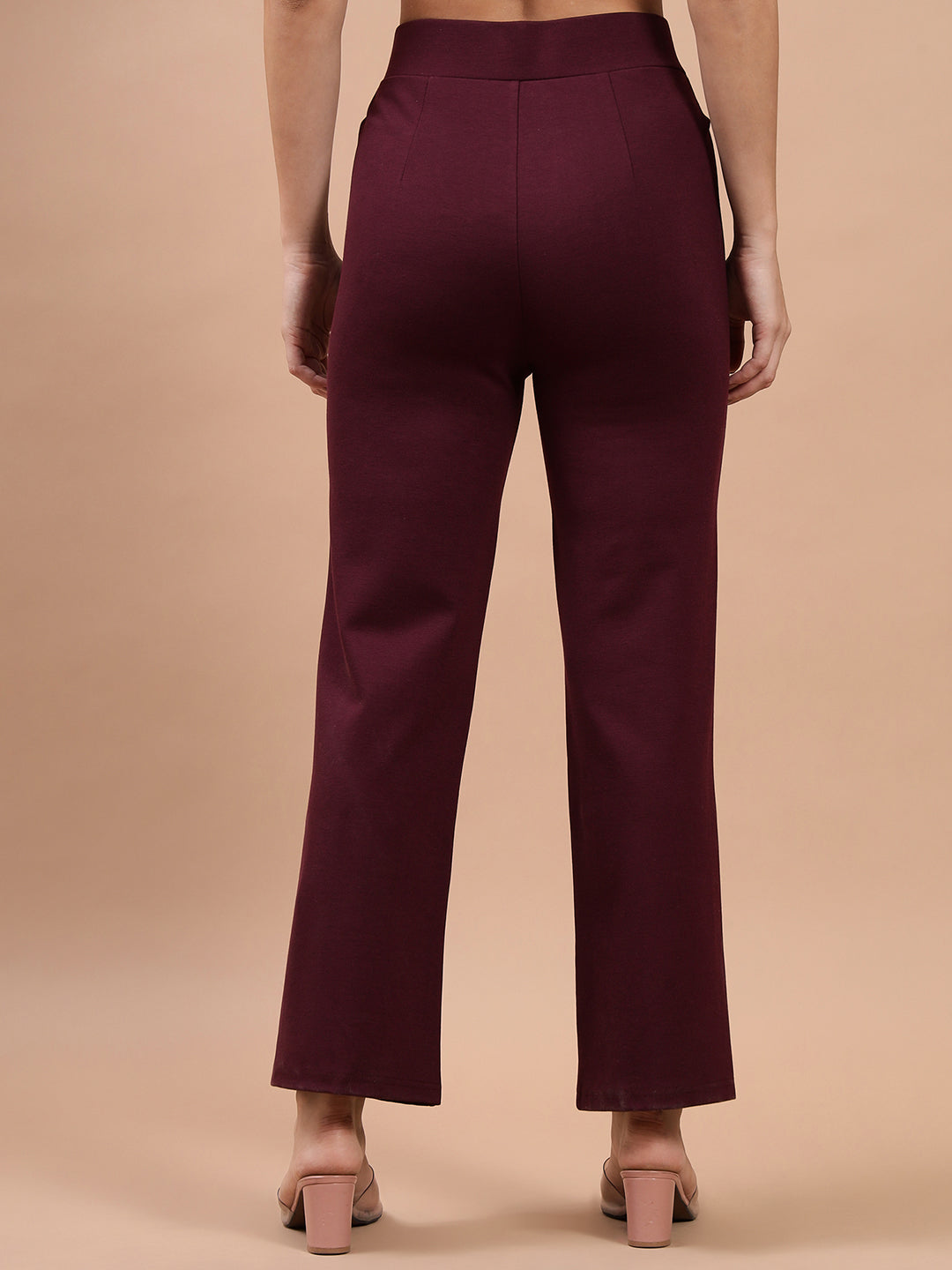 Beatnik Womens Ankle Length Fitted Pull On Closure Solid Winter Treggings Beatnik India