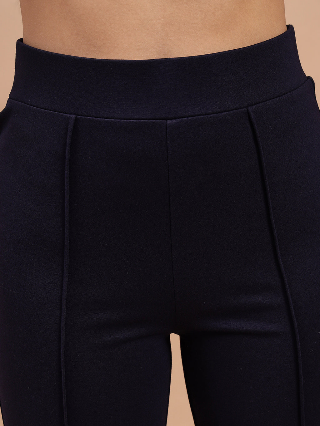 Beatnik Womens Ankle Length Fitted Pull On Closure Solid Winter Treggings Beatnik India