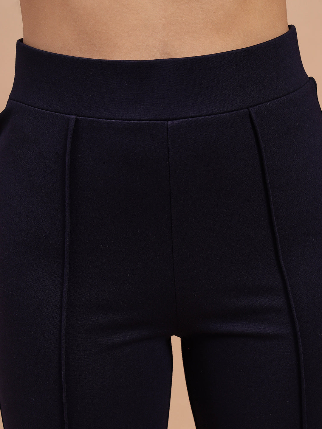 Beatnik Womens Ankle Length Fitted Pull On Closure Solid Winter Treggings Beatnik India