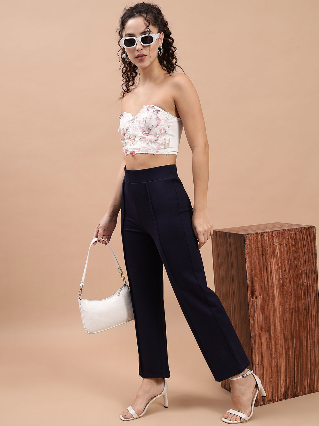 Beatnik Womens Ankle Length Fitted Pull On Closure Solid Winter Treggings Beatnik India