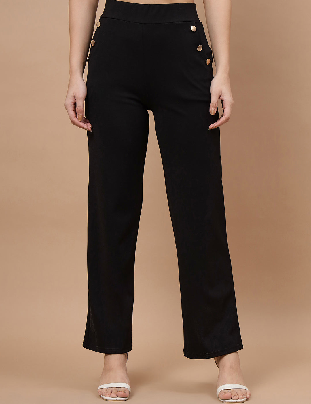 Beatnik Womens Ankle Length Fitted Pull On Closure Solid Treggings Beatnik India