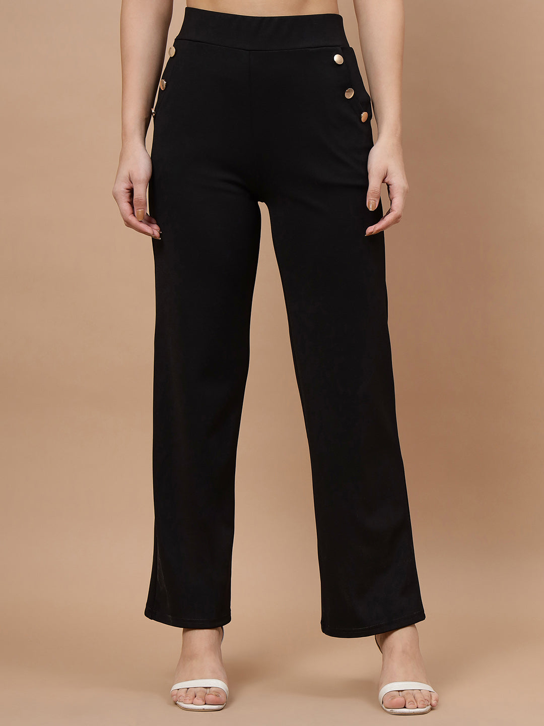 Beatnik Womens Ankle Length Fitted Pull On Closure Solid Treggings Beatnik India