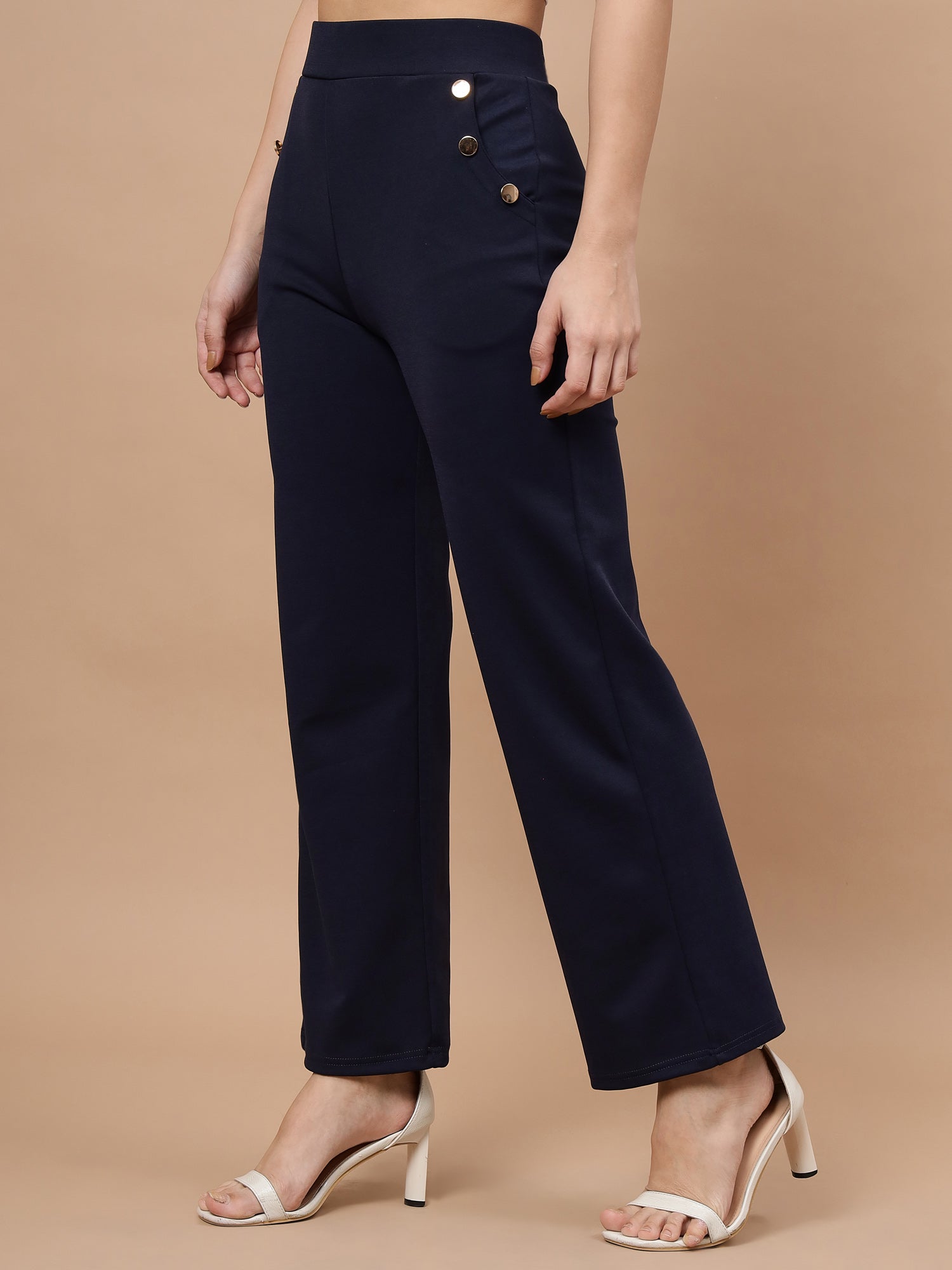 Beatnik Womens Ankle Length Fitted Pull On Closure Solid Treggings Beatnik India