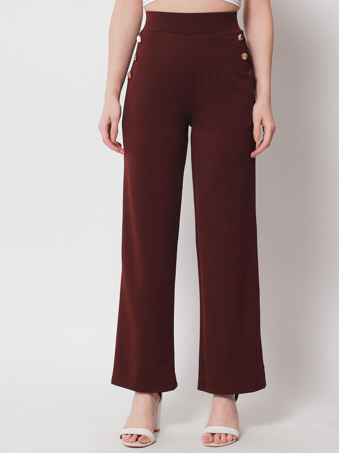 Beatnik Womens Ankle Length Fitted Pull On Closure Solid Treggings Beatnik India