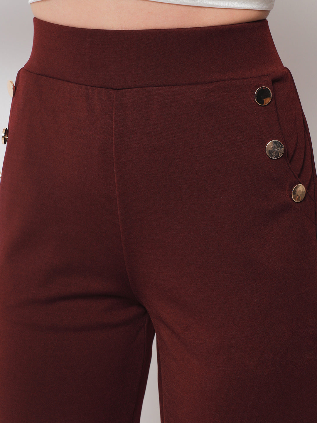 Beatnik Womens Ankle Length Fitted Pull On Closure Solid Treggings Beatnik India