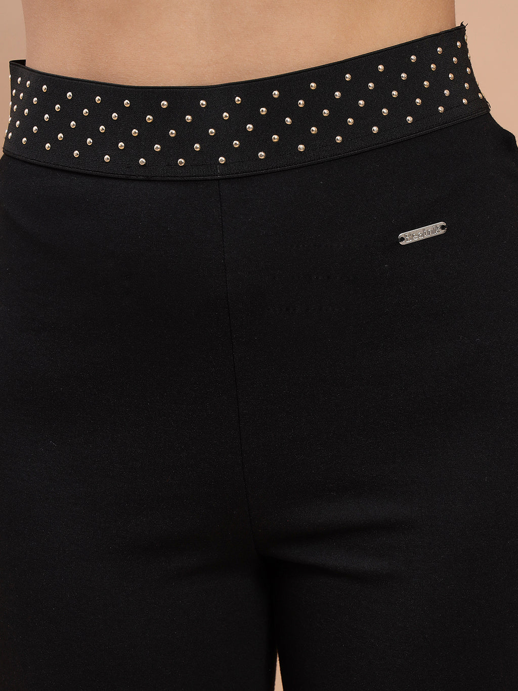 Beatnik Womens Ankle Length Fitted Pull On Closure Solid Treggings Beatnik India