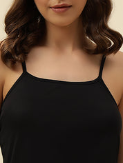 Black Effortless Layers, Infinite Looks Cami Off-shoulder Top