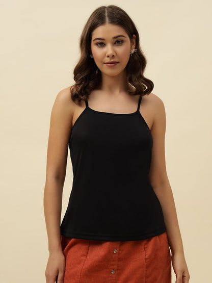Black Cami  Off-shoulder Top Beatnik
