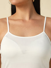 White Effortless Layers, Infinite Looks Cami Off-shoulder Top