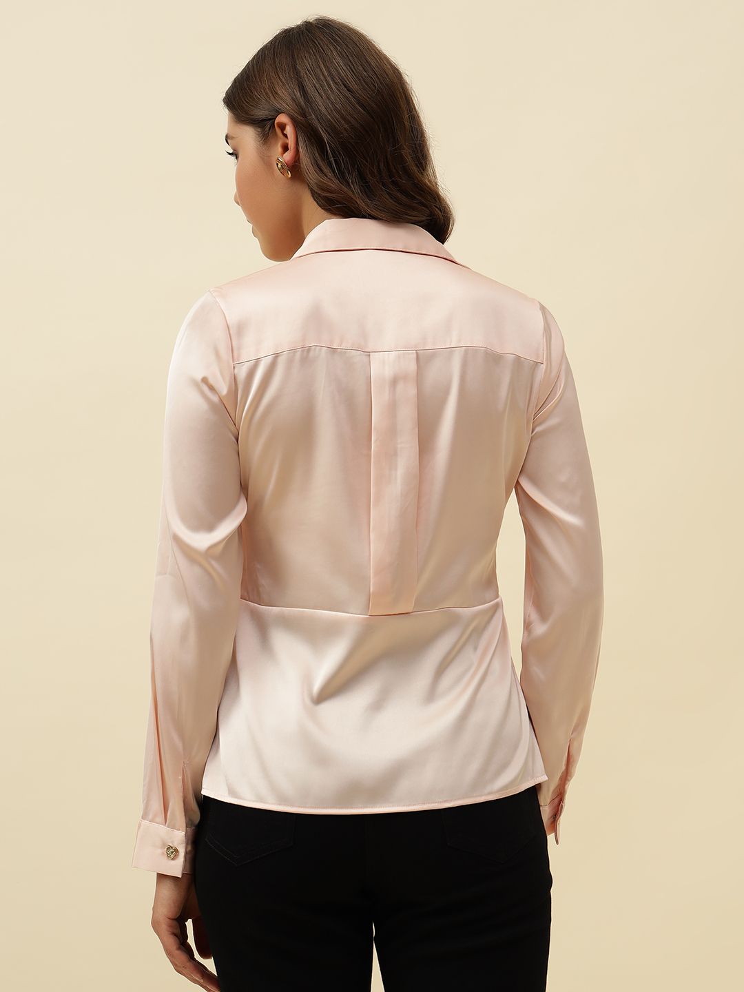 Peach Puff Blouson  V-neck Top Beatnik