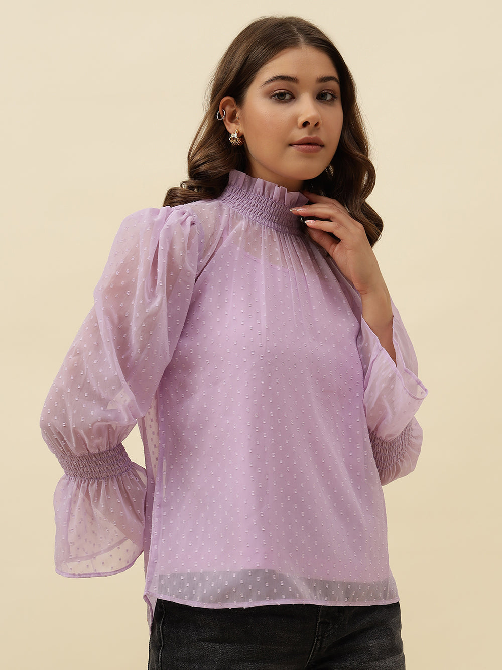Beatnik Medium Orchid A-line  Womens Top Beatnik India