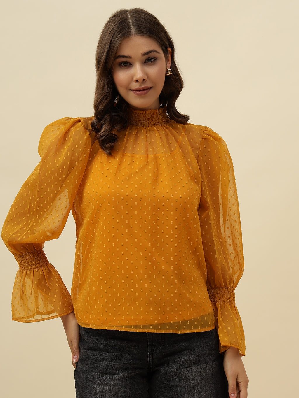 Beatnik Tangerine A-line  Womens Top Beatnik India