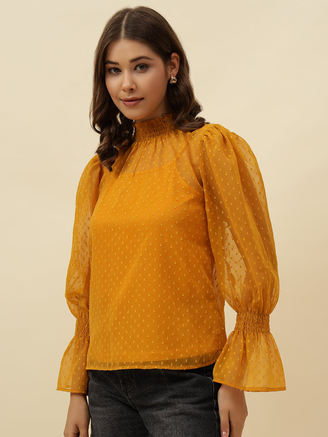 Beatnik Tangerine A-line  Womens Top Beatnik India