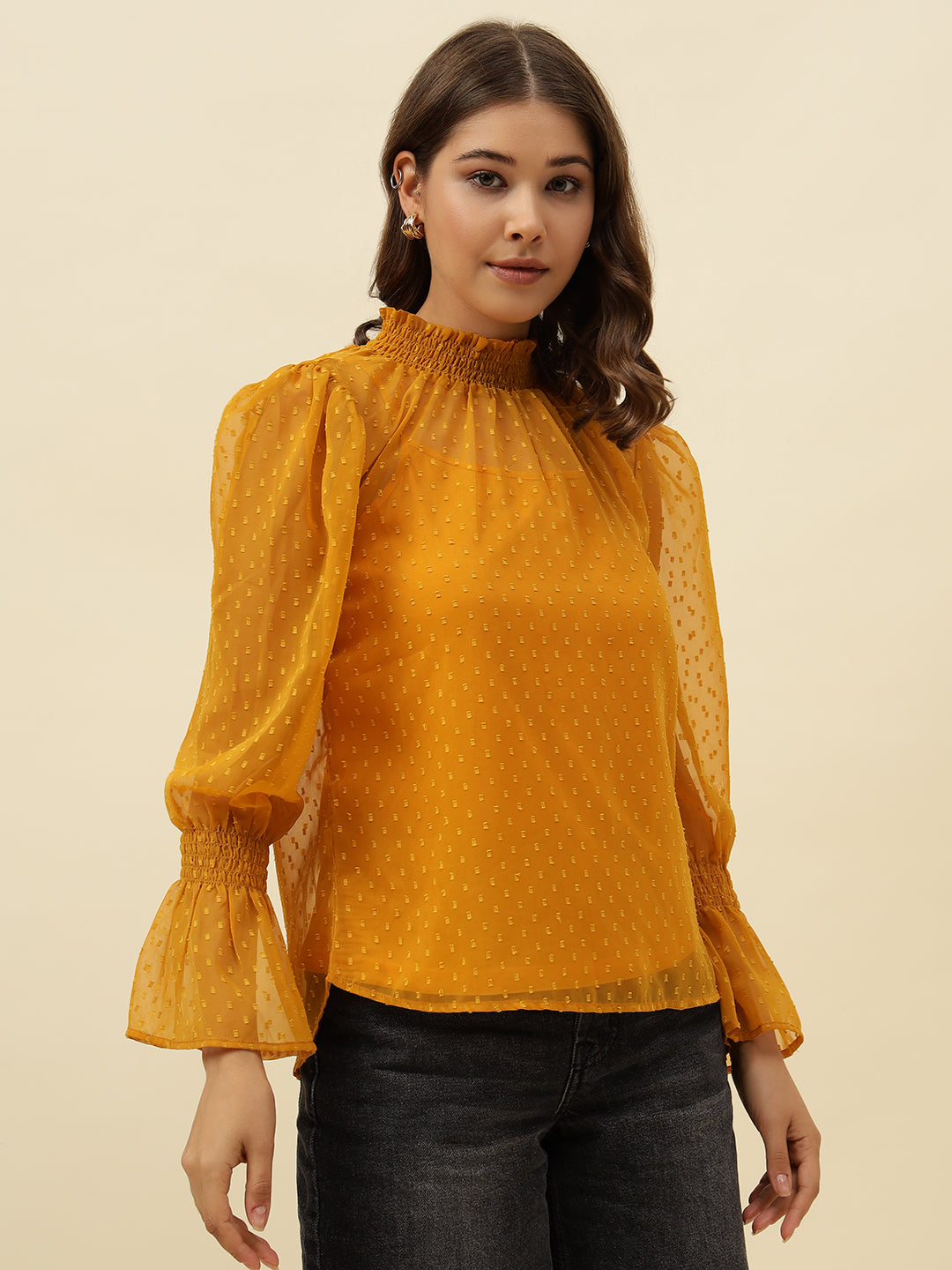 Beatnik Tangerine A-line  Womens Top Beatnik India