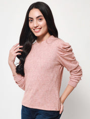 Beatnik Peach Puff Blouson  Womens Top Beatnik India