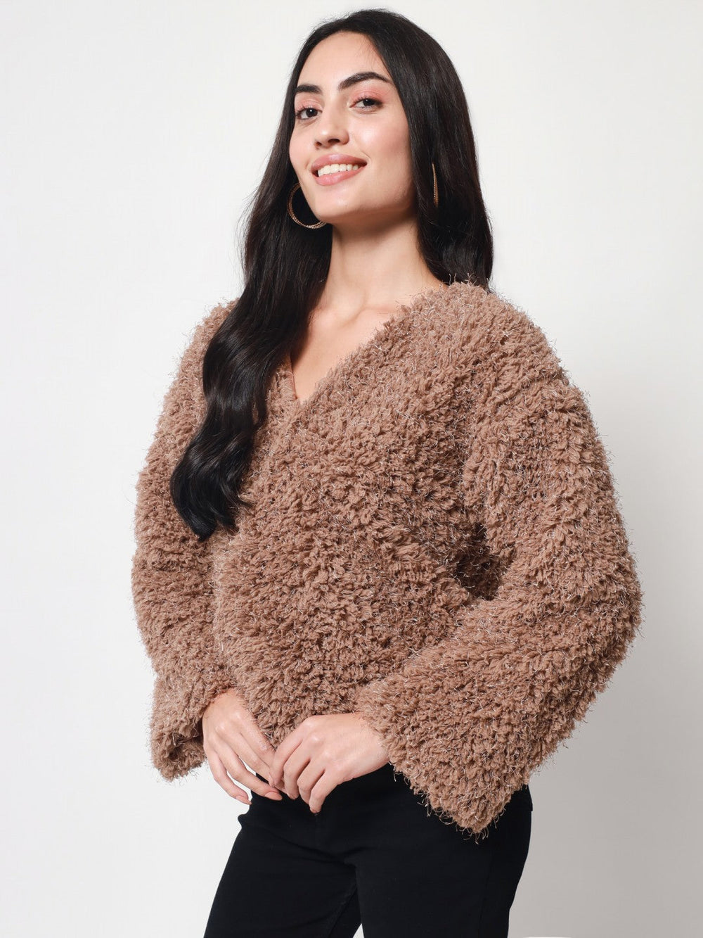 Beatnik Brown Wrap  Womens Top Beatnik India