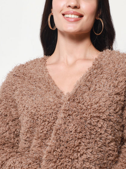 Beatnik Brown Wrap  Womens Top Beatnik India