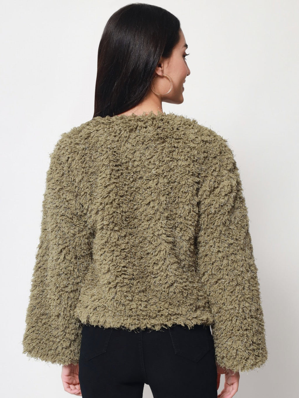 Beatnik Olive Green Wrap  Womens Top Beatnik India