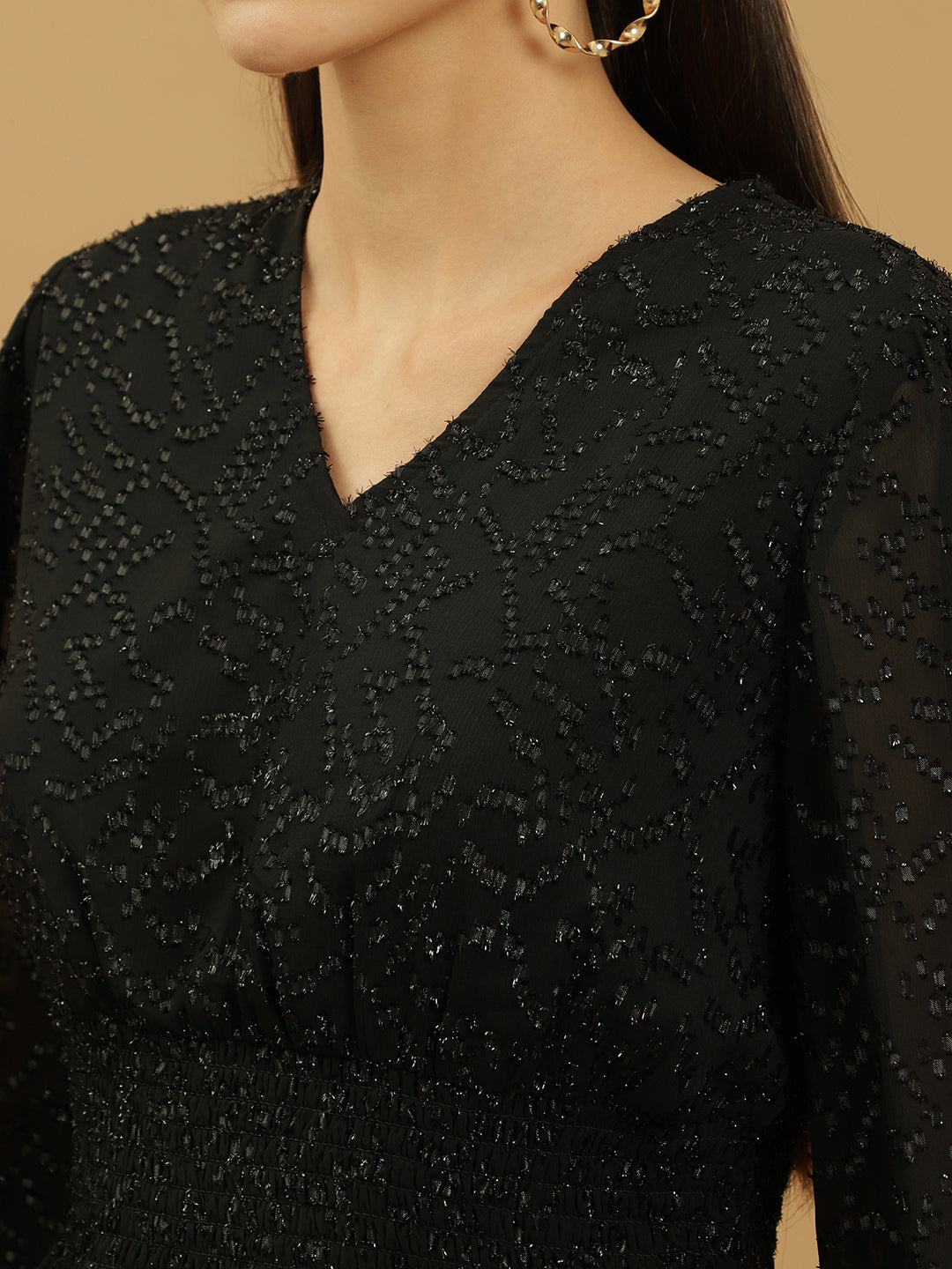 Beatnik Peplum Regular Self Womens Top Beatnik India