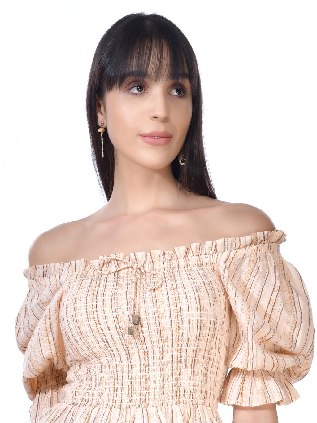 Beatnik Printed Casual Wear Short Sleeve Crop Tops Top Beatnik India