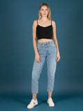 Beatnik Solid Casual Wear Sleeveless Crop Tops Top
