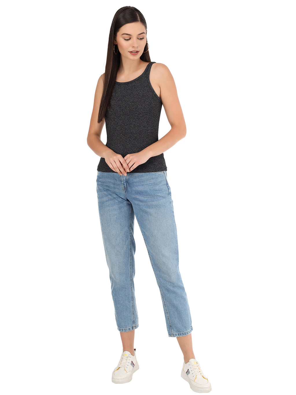 Beatnik Black Cami  Womens Top