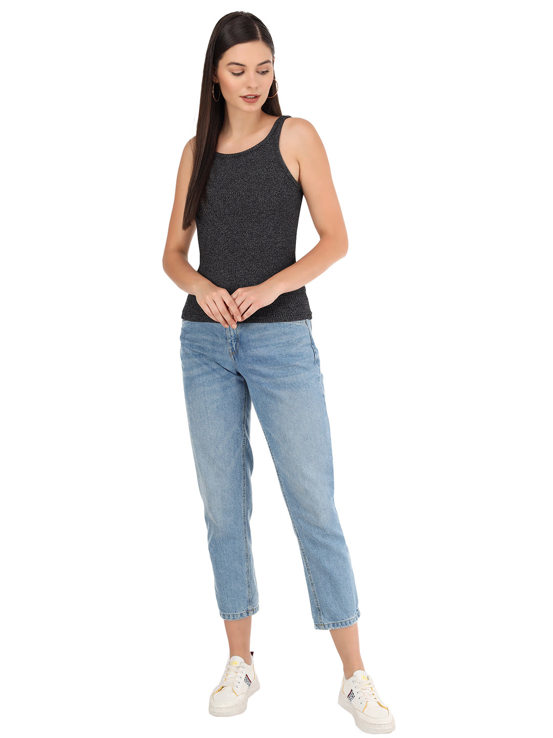 Beatnik Black Cami  Womens Top