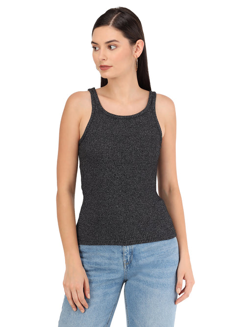 Beatnik Black Cami  Womens Top