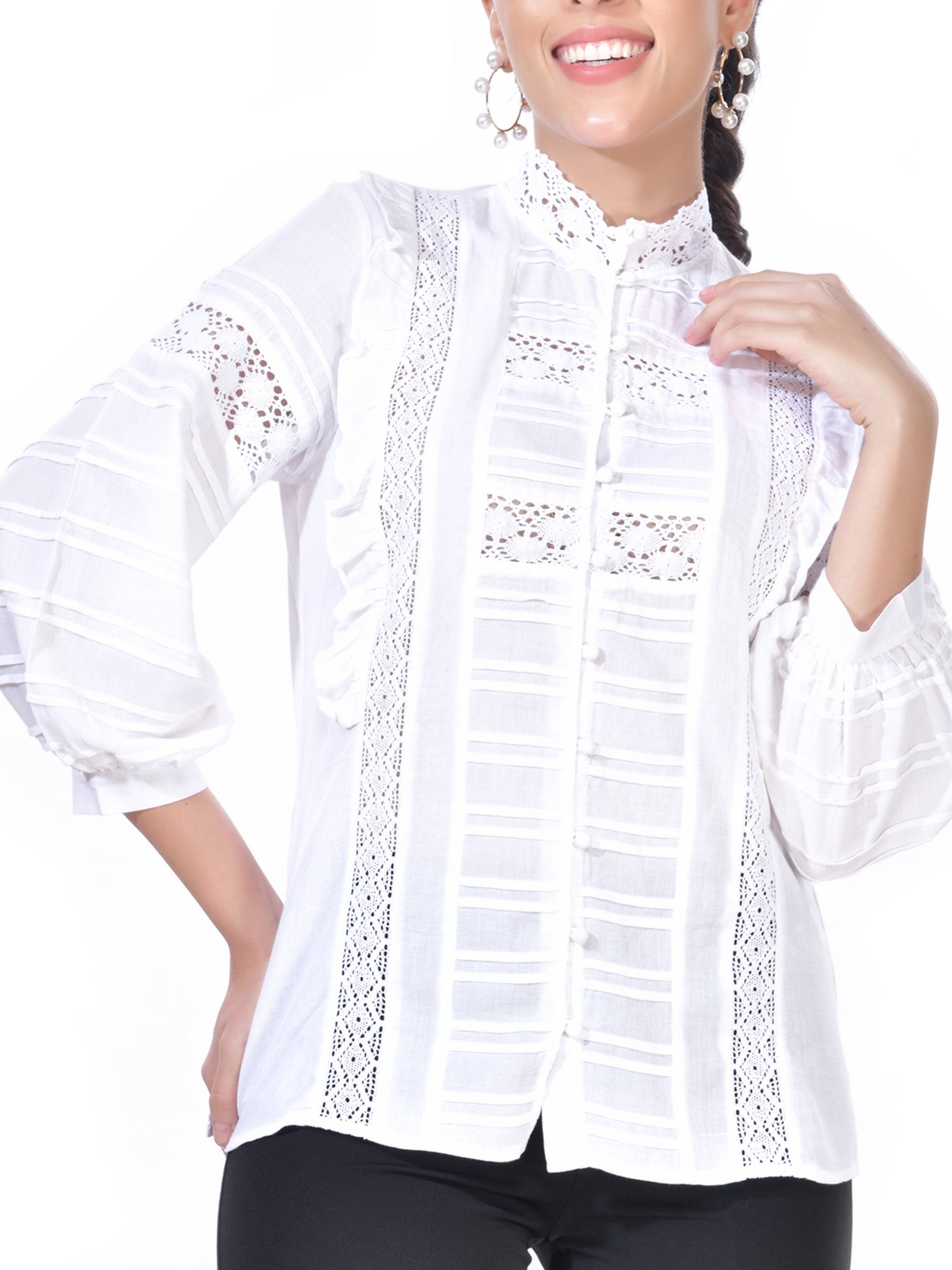 Beatnik Off White  Style  Womens Top Beatnik India