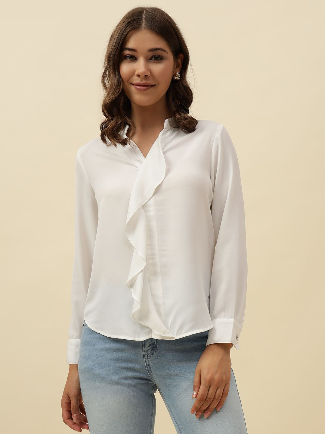 Off White Empire  V-neck Top Beatnik