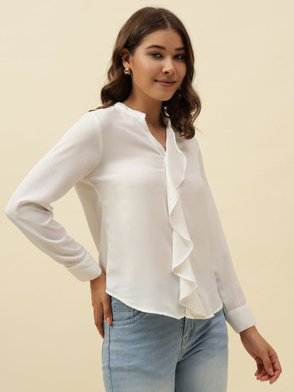 Off White Empire  V-neck Top Beatnik