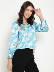 Beatnik Sky Blue Wrap Top Beatnik