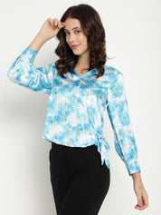 Beatnik Sky Blue Wrap Top Beatnik