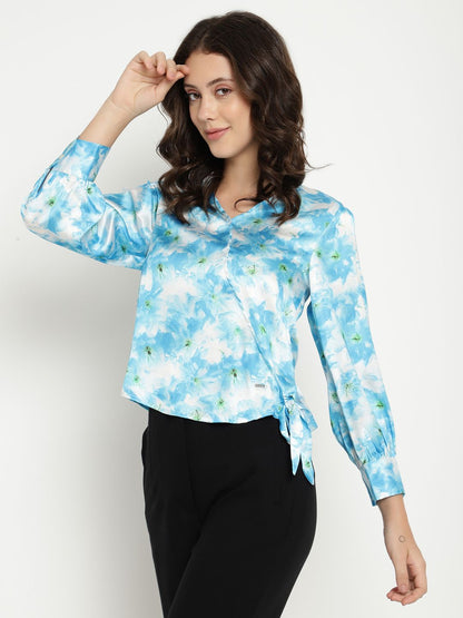 Beatnik Sky Blue Wrap Top Beatnik