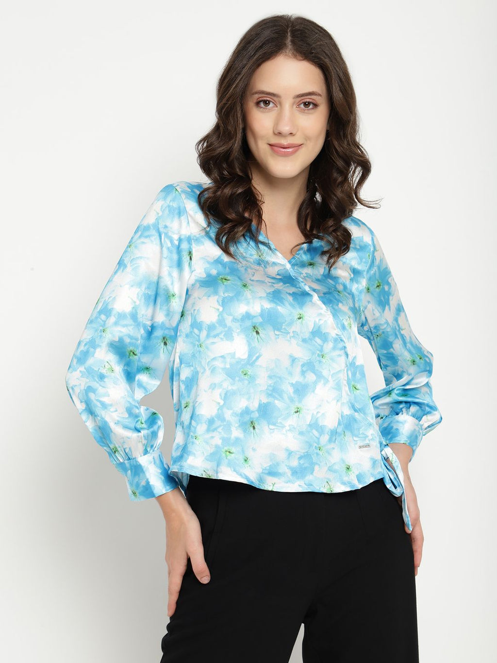 Beatnik Sky Blue Wrap Top Beatnik
