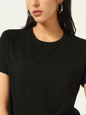 Beatnik Black Embossed T-shirt
