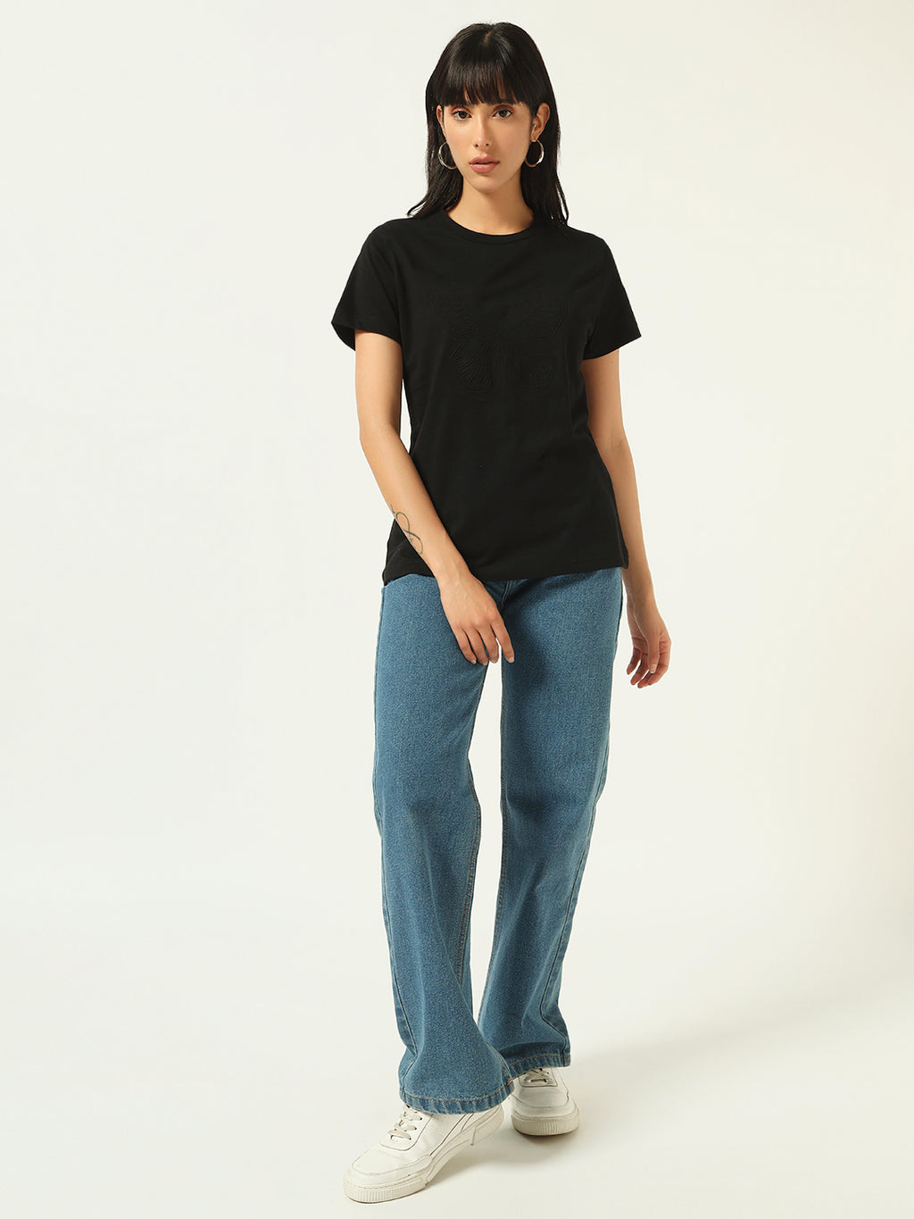 Beatnik Black Embossed T-shirt