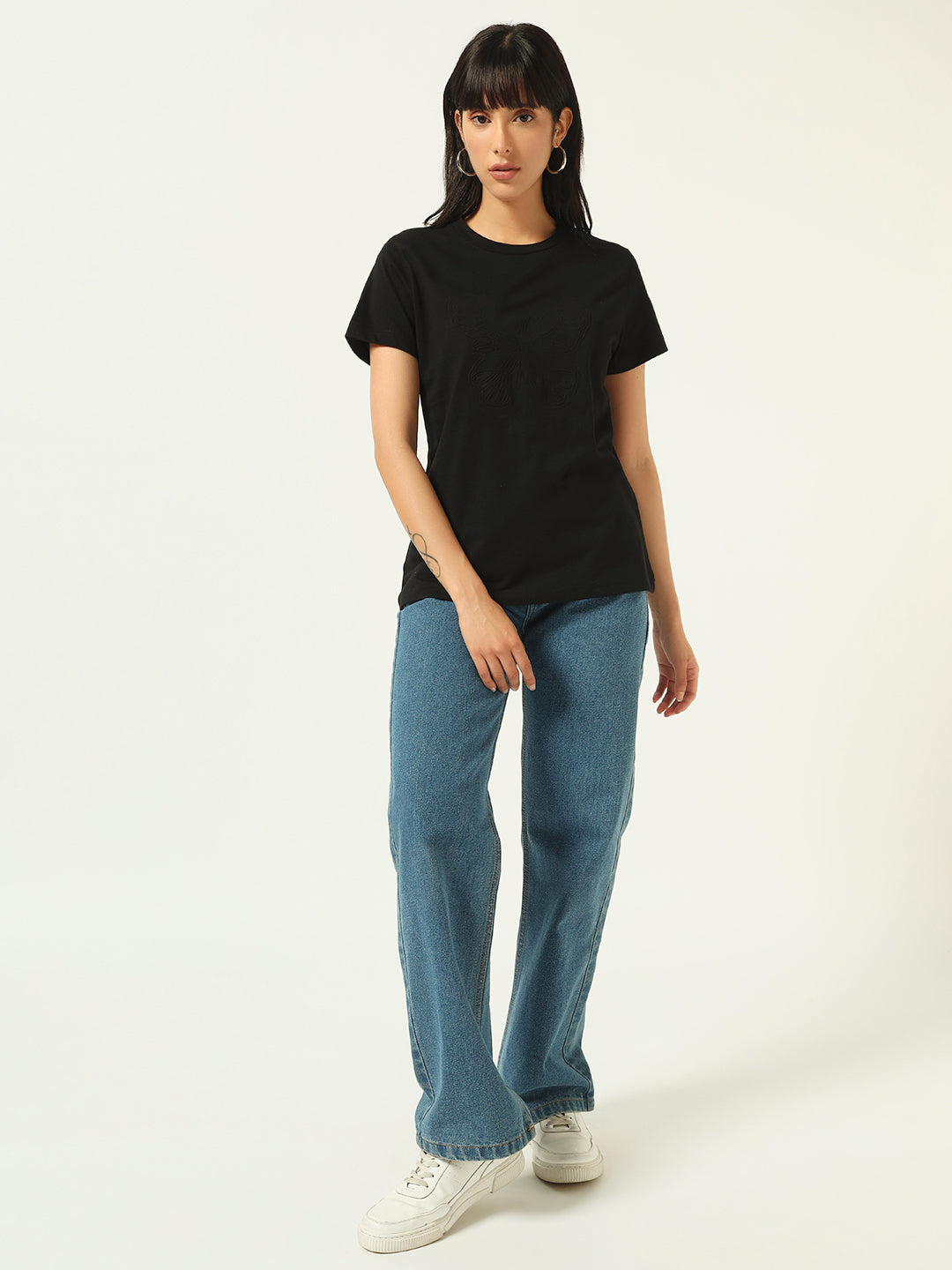 Beatnik Black Embossed T-shirt