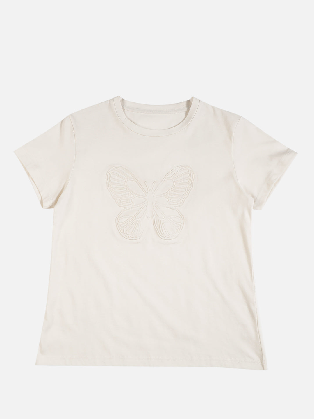 Beatnik Off White Embossed T-shirt