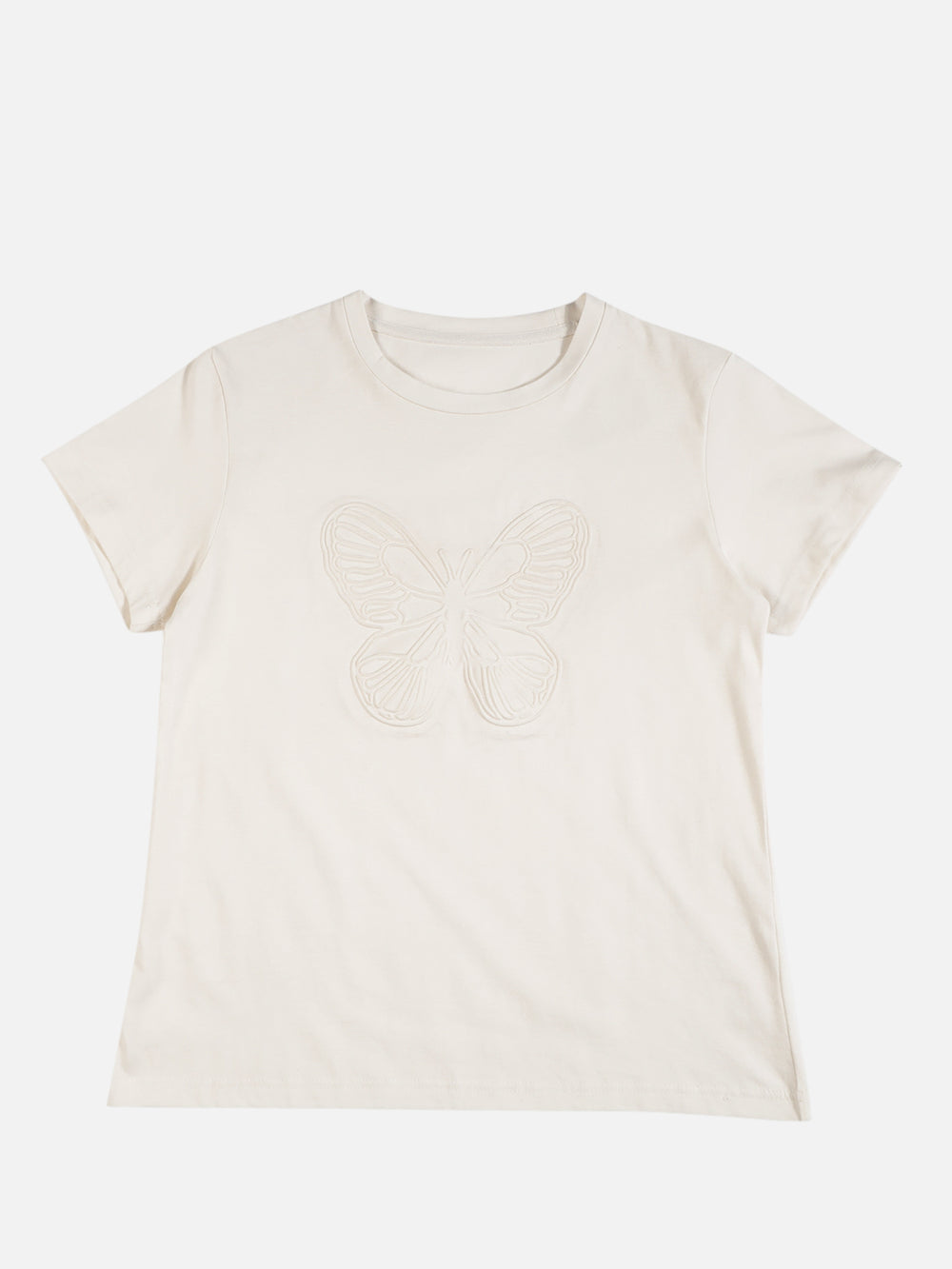 Beatnik Off White Embossed T-shirt