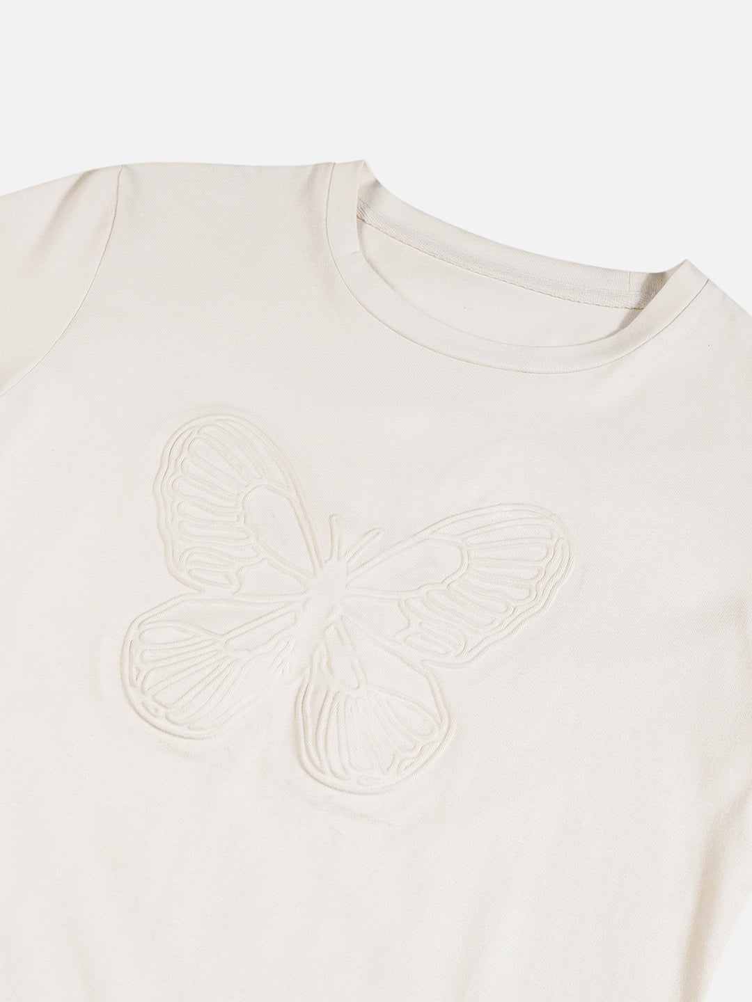 Beatnik Off White Embossed T-shirt