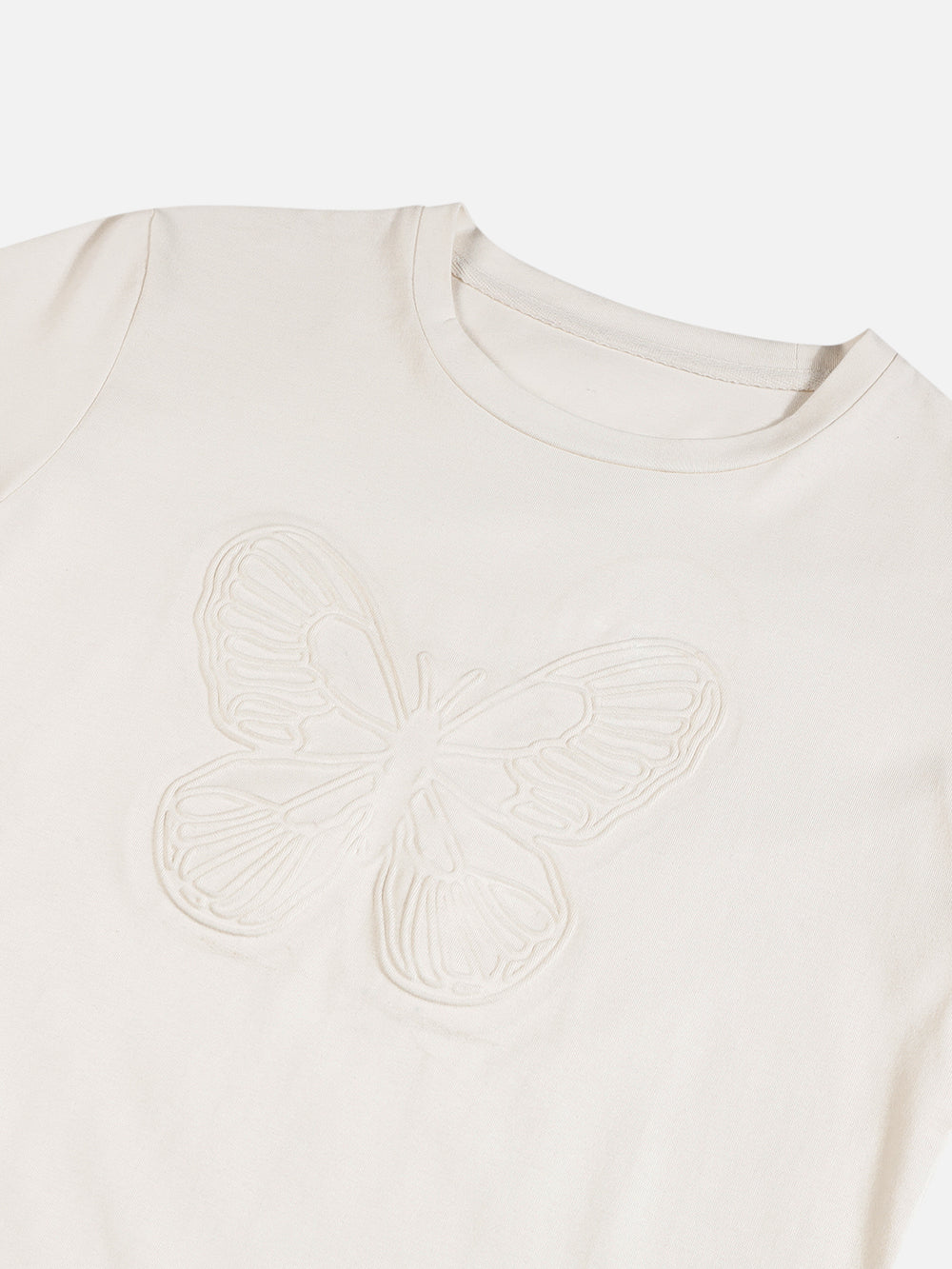 Beatnik Off White Embossed T-shirt