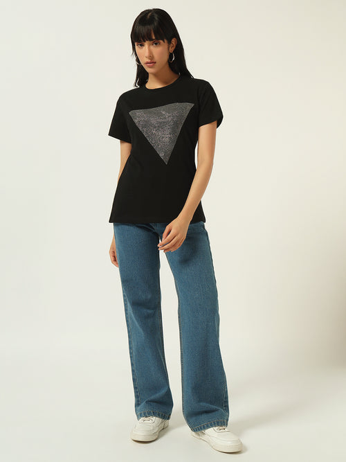 Beatnik Black Sequence T-shirt