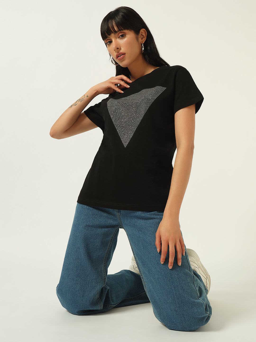 Beatnik Black Sequence T-shirt
