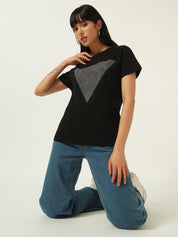 Beatnik Black Sequence T-shirt