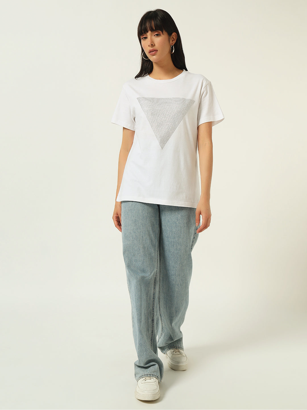 Beatnik White Sequence T-shirt