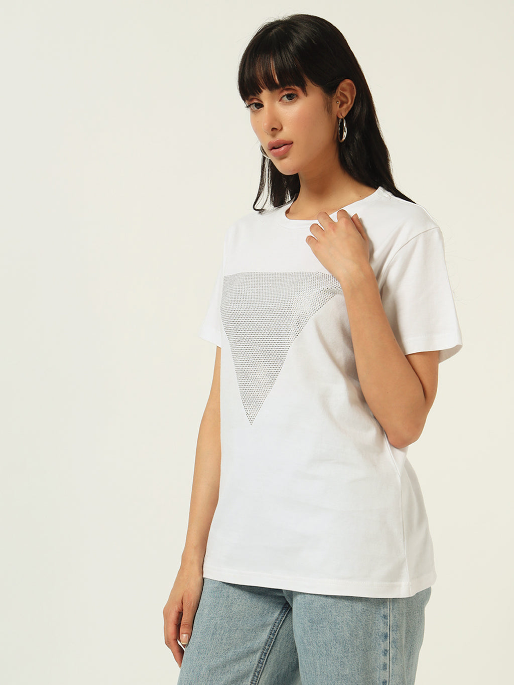 Beatnik White Sequence T-shirt